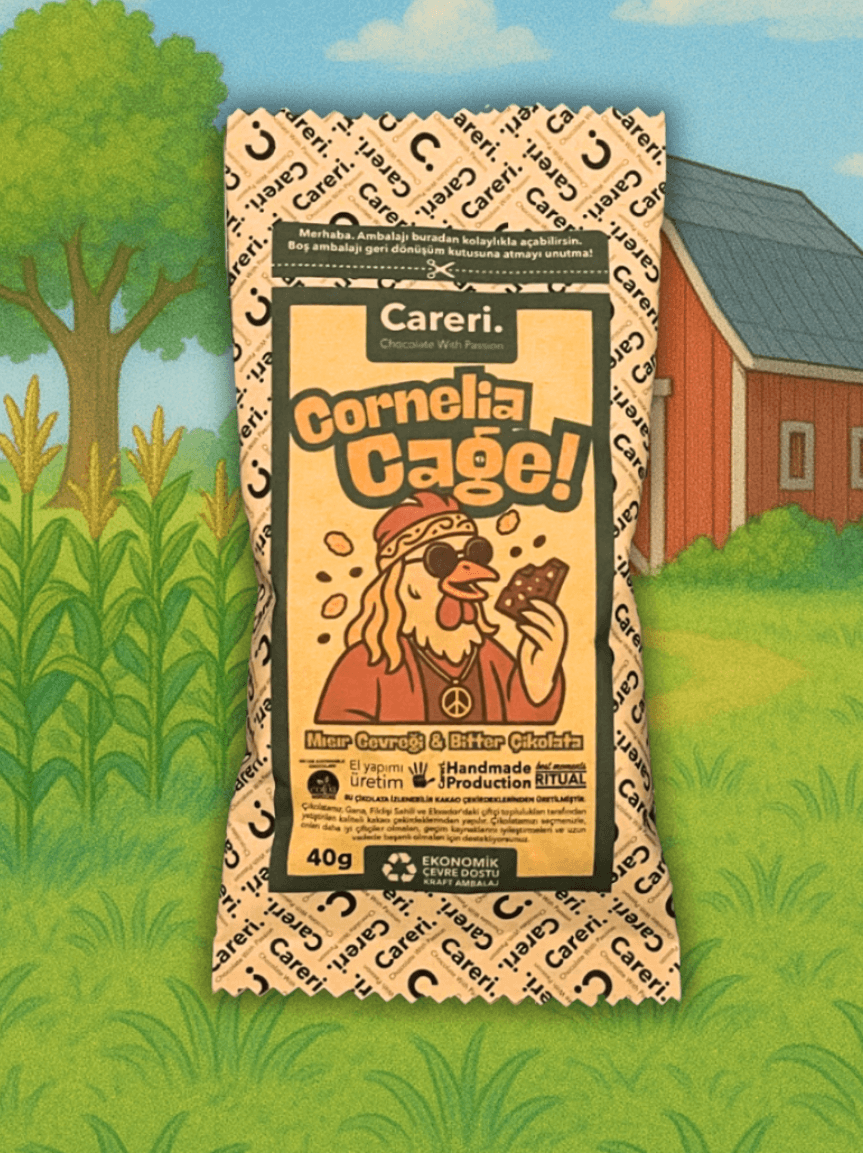Careri Cornelia Cage! Mısır Gevreği & Bitter Çikolata 40g — toptan
